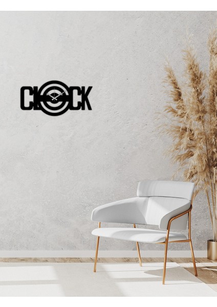 Modern Text Metal Duvar Saati -Ev Dekorasyon - 50 X 24 - Cm - Siyah - Clock-086 indirimleri