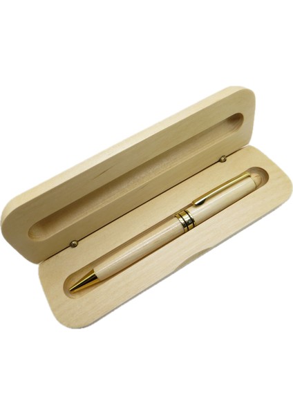 ® T666 Ahşap Kutulu & Ahşap Tükenmez Kalem | Isme Özel Kalem | Hediyelik Kalem