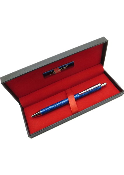 ® T670 Simli Mavi Tükenmez Kalem | Isme Özel Kalem | Hediyelik Kalem