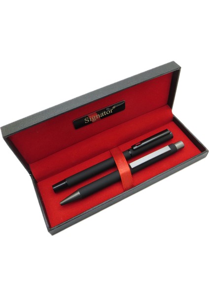 ® T479 Mat Siyah Kalem Seti | Isme Özel Kalem | Hediyelik Kalem