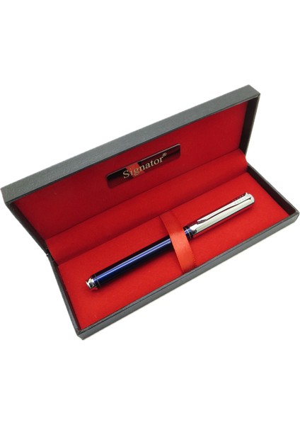 ® T475 Mavi Krom Roller Kalem | Isme Özel Kalem | Hediyelik Kalem