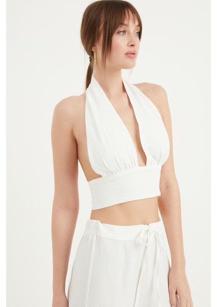 Göğsü Büzgülü Büstiyer Kırık Beyaz 2098 fırsatları