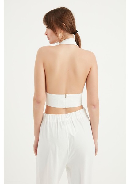 Göğsü Büzgülü Büstiyer Kırık Beyaz 2098 indirimleri