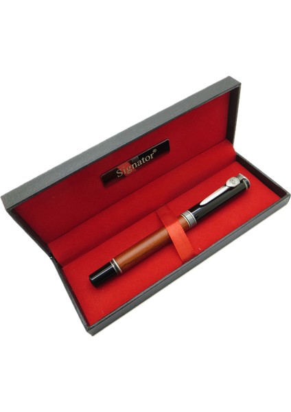 ® T516 Ahşap Siyah Roller Kalem | Isme Özel Kalem | Hediyelik Kalem