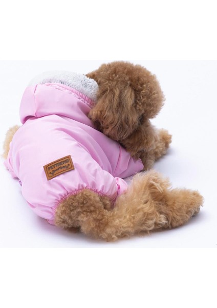 Pembe Kürklü Tulum Yağmurluk Küçük Irk Yağmurluk Köpek Kıyafeti Köpek Yağmurluğu fiyatları