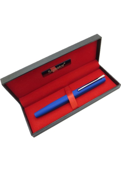 ® T538 Mat Mavi Krom Roller Kalem | Isme Özel Kalem | Hediyelik Kalem