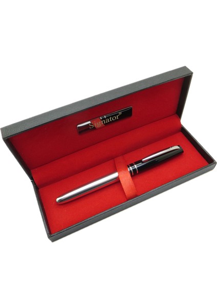 ® T556 Siyah Krom Roller Kalem | Isme Özel Kalem | Hediyelik Kalem