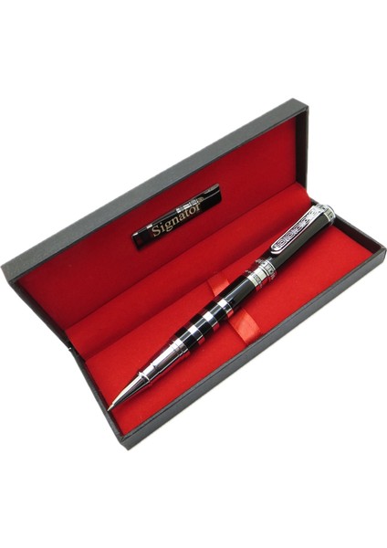 ® T443 Parlak Siyah Krom Roller Kalem | Isme Özel Kalem | Hediyelik Kalem fiyatları