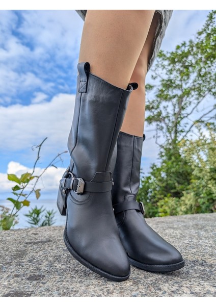 Gloria Paris 7613 Kadın Deri Biker Bot Siyah 38 fiyatları