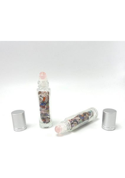 Sertifikalı Çakra Doğal Taş Esans Şişesi ve Roller Masaj Aleti 10ML fırsatları