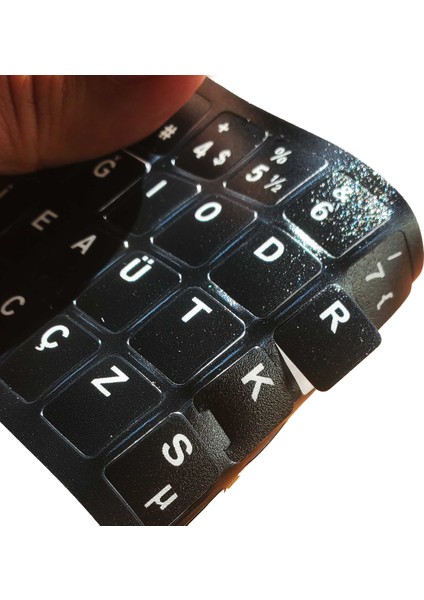 Türkçe F Klavye Etiketi - Notebook ve Pc Klavyeleri Için Dayanıklı Mat Pvc Etiketler