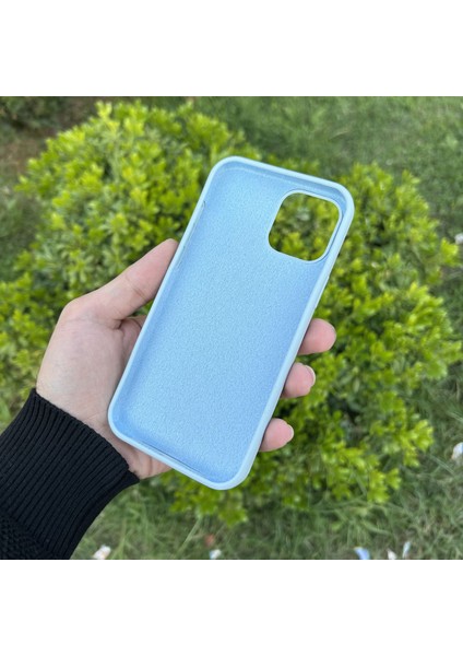 Apple iPhone 12 Pro Max Kılıf Lansman Premium Silinebilir Açık Mavi Silikon indirimleri