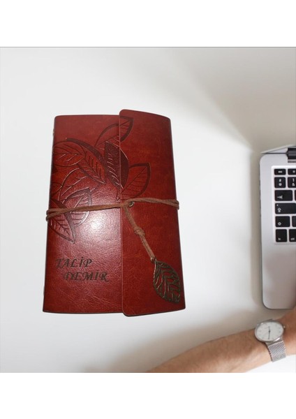Kişiye Özel Deri Defter - Isim Yazılabilir