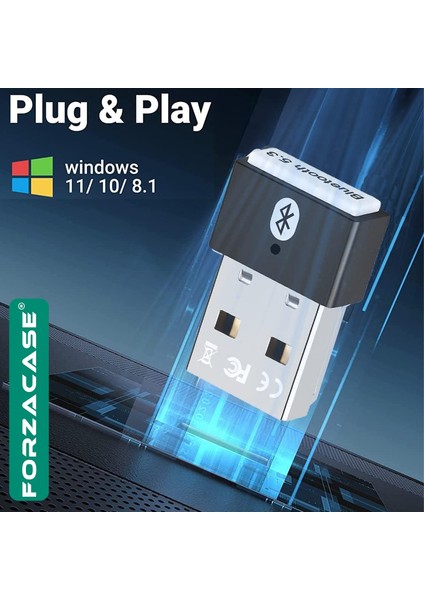 Mini V5.3 USB Bluetooth Dongle 5.3 Bluetooth Adaptör - FC827