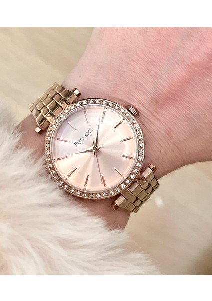 Rose Çelik Şık Kadın Kol Saati+Çelik Kolye Hediye Set fiyatları