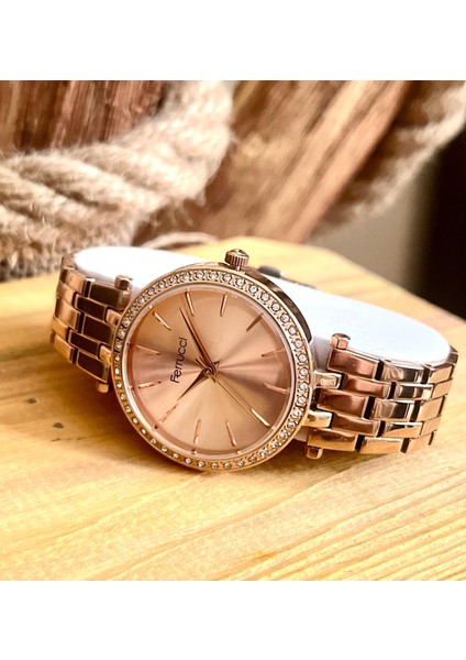 Rose Çelik Şık Kadın Kol Saati+Çelik Kolye Hediye Set modelleri