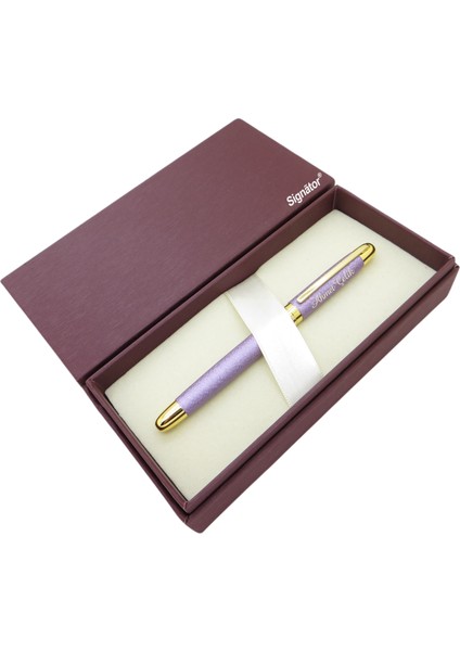® ST194 Slim Lila Bazalt Metal Roller Kalem | Isme Özel Kalem