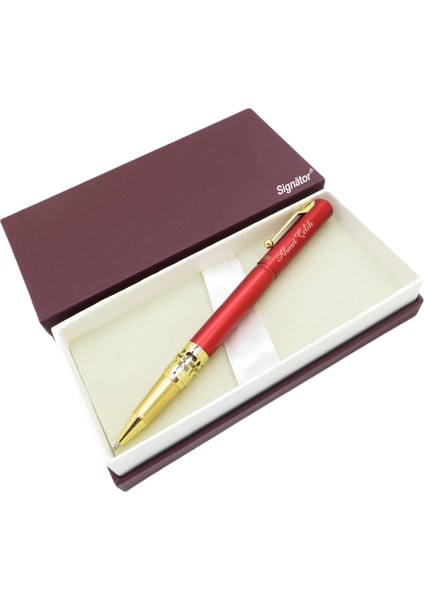 ® ST179 Kırmızı Gold Metal Roller Kalem | Isme Özel Kalem fiyatları