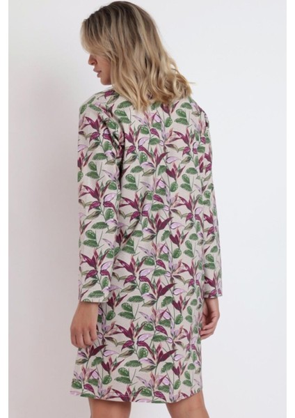 61303 Pembe Desenli Gecelik modelleri