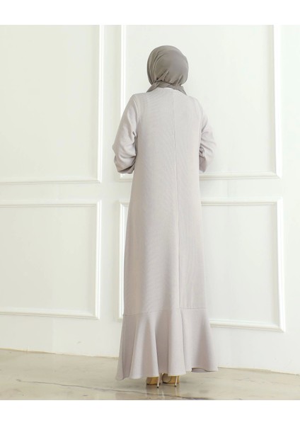 Broş Detaylı Burgu Elbise Indigo fırsatları