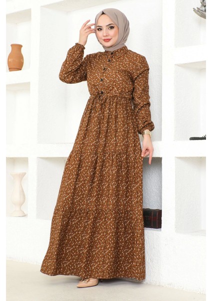 Çıtır Desen Düğmeli Elbise modelleri