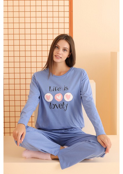 Mavi Life Is Lovely Pijama Takımı