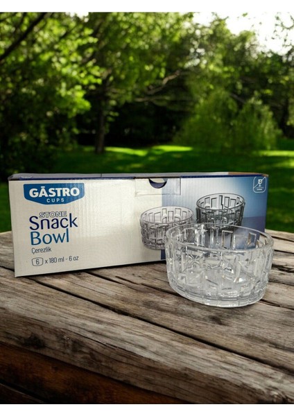 Kırılmaz Çerezlik 180 ml Şık Kase Sunumluk Kristal Kesim Özel Üretim 6 Adet fırsatları