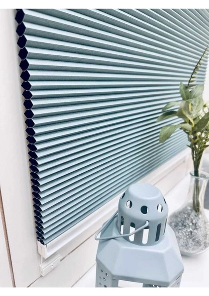 Karartma Turkuaz Mavi Honeycomb Cam Balkon Plise Perde fiyatları