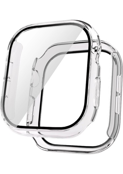 Apple Watch 10 42MM Sert Pc Kasa Electroplatink Çerçeveli Ekran Koruyucu Redclick Watch Gard