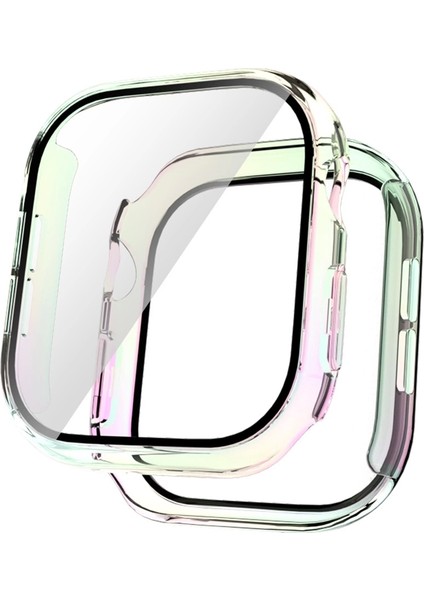 Apple Watch 10 46MM Sert Pc Kasa Electroplatink Çerçeveli Ekran Koruyucu Redclick Watch Gard 36