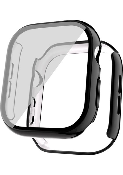 Apple Watch 10 42MM Sert Pc Kasa Electroplatink Çerçeveli Ekran Koruyucu Redclick Watch Gard