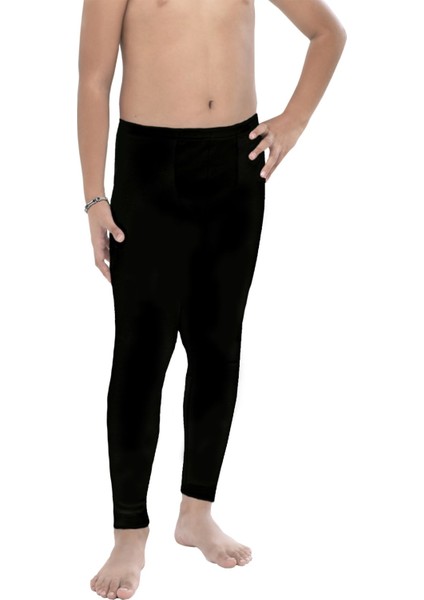 Erkek Çocuk Siyah Ekonomik Termal Tayt 360