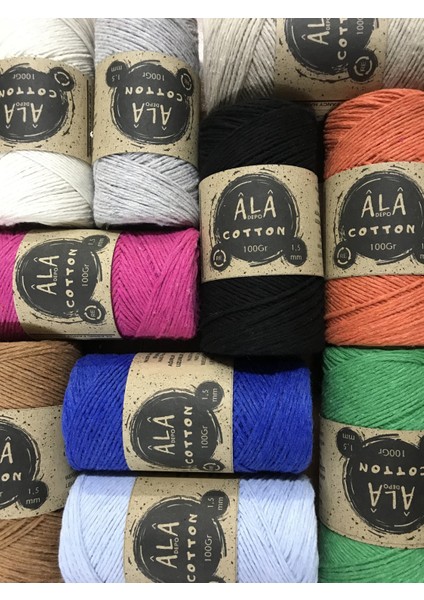 Cotton Panç Amigurumi Ipi Koton Punch Ipi 1,5mm - 100 gr Antrasit fırsatları