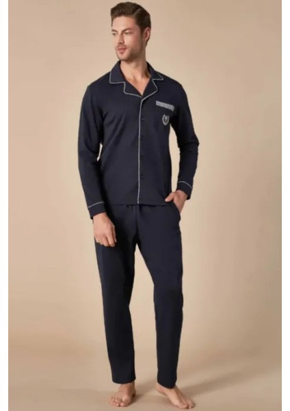 Erkek Boydan Düğmeli Pijama Takım 5131