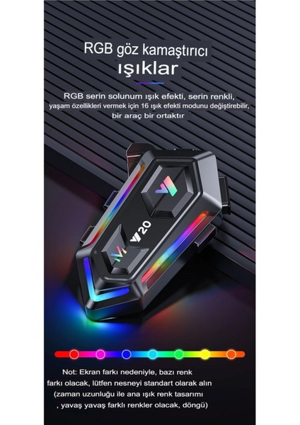 Rgb Işıklı Bluetooth Motosiklet Intercom Kask Kulaklık Bt5.3 Stereo Su Geçirmez Kulaklık fiyatları