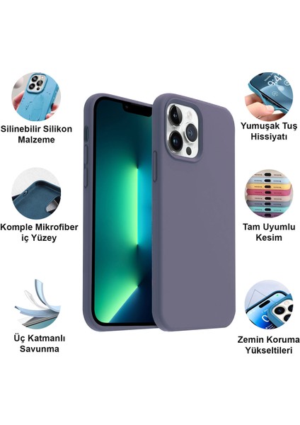 Apple iPhone 13 Pro(6.1") Kılıf Lansman Premium Silinebilir Silikon