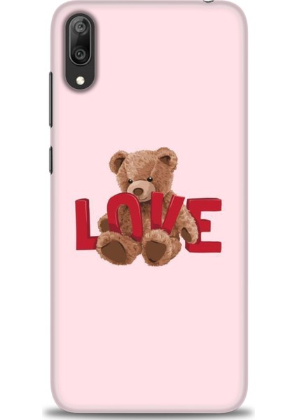 Huawei Y7 Prime 2019 Kılıf Hd Baskılı - Love Bear + 9h Nano Ekran Koruyucu