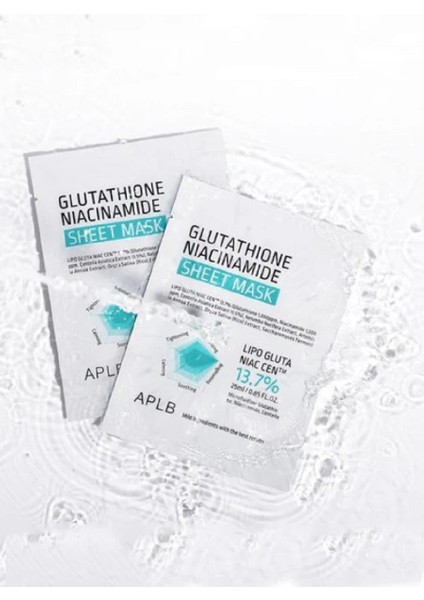 Aplb Glutathione Niacinamide Sheet Mask - Glutatyon ve Niasinamid Içerikli Yaprak Maske (1 Adet)