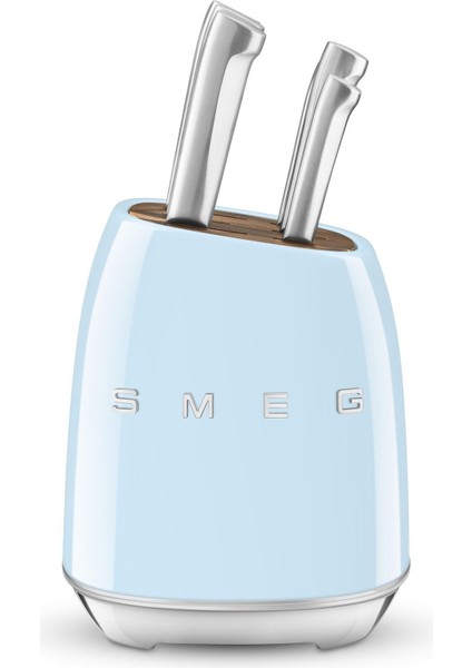 Smeg 50's Style KBSF02 Pastel Mavi Standlı Bıçak Seti