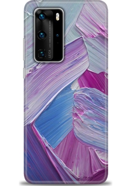 Huawei P40 Pro Kılıf Hd Baskılı - Purple + 9h Nano Ekran Koruyucu