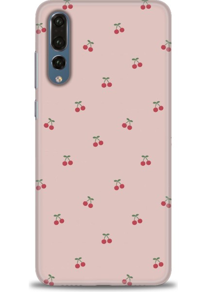 Huawei P20 Pro Kılıf Hd Baskılı - Kirazlar + 9h Nano Ekran Koruyucu