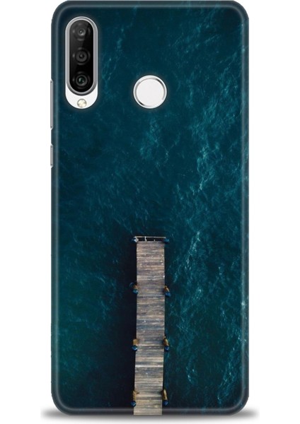 Huawei P30 Lite Kılıf Hd Baskılı - Iskele + 9h Nano Ekran Koruyucu