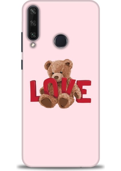 Huawei Y6P Kılıf Hd Baskılı - Love Bear + 9h Nano Ekran Koruyucu