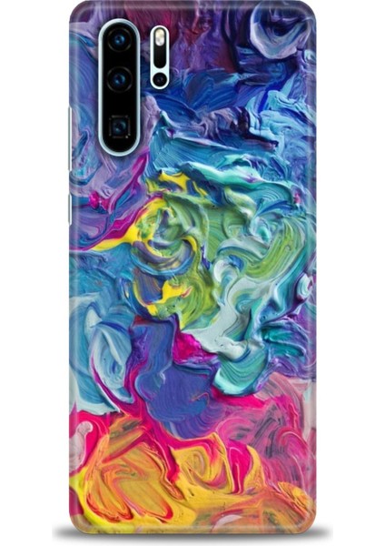 Huawei P30 Pro Kılıf Hd Baskılı - Colors + 9h Nano Ekran Koruyucu