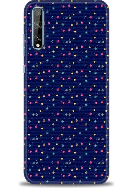 Huawei P Smart S Kılıf Hd Baskılı - Gökyüzü Çizimi + 9h Nano Ekran Koruyucu