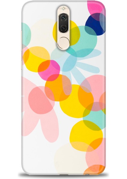 Huawei Mate 10 Lite Kılıf Hd Baskılı - Color Flowers + 9h Nano Ekran Koruyucu