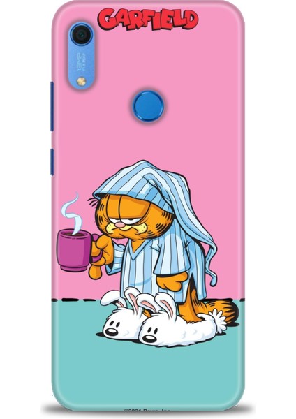 Huawei Y6S Kılıf Hd Baskılı - Garfield + 9h Nano Ekran Koruyucu