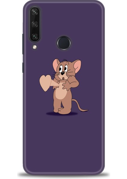 Huawei Y6P Kılıf Hd Baskılı - Aşık Jerry + 9h Nano Ekran Koruyucu