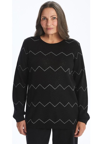 Lcw Grace Bisiklet Yaka Desenli Kadın Triko Kazak