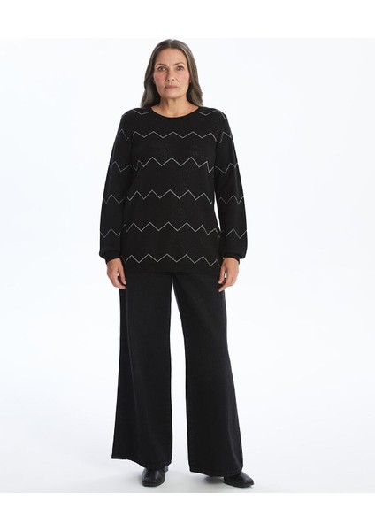 Lcw Grace Bisiklet Yaka Desenli Kadın Triko Kazak fiyatları